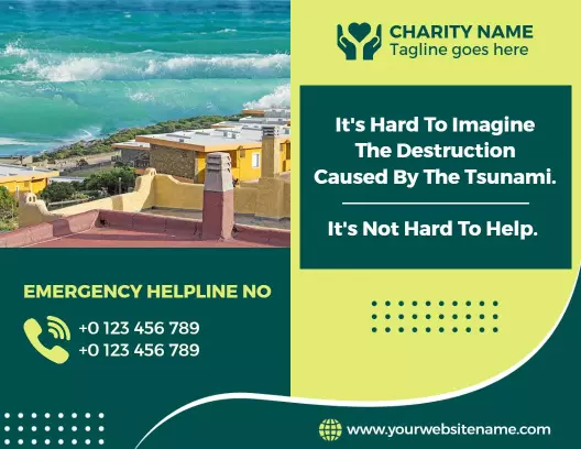 Tsunami Safety Awareness and Environmental Protection Brochure Template