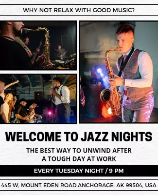 Tuesday Night Jazz Music Event Flyer Template
