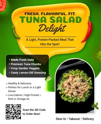 Tuna Salad Restaurant Promotion Flyer Template