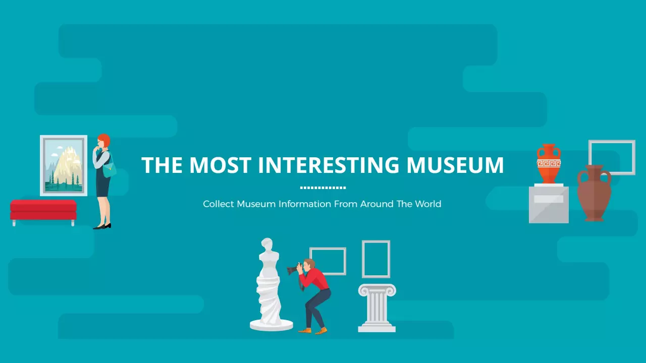 Turquoise Background Showcasing Artifacts YouTube Banner Template