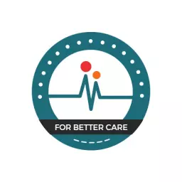Turquoise Circular Design Promoting Community Health Hospital Logo Template