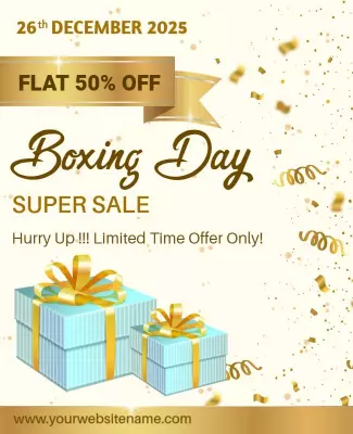 Tussock Boxing Day Flyer Template