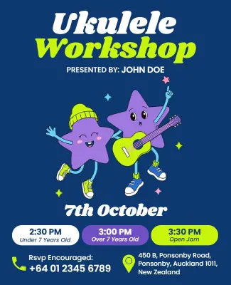 Ukulele Workshop Event Flyer Template