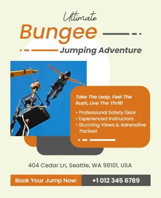 Ultimate Bungee Jumping Adventure Poster Template