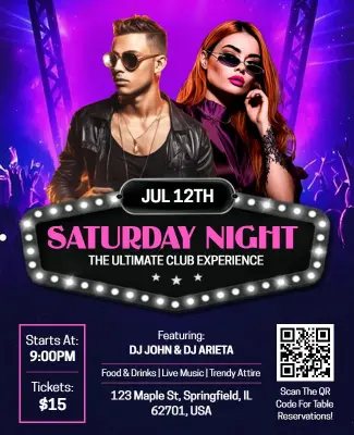 Ultimate Club Experience Saturday Night Flyer Template