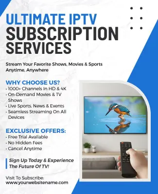 Ultimate IPTV Subscription Services Flyer Template