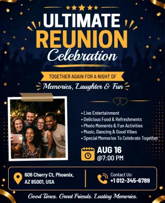 Ultimate Reunion Celebration Event Flyer Template