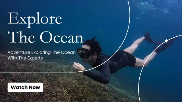 Underwater Adventure Snorkeling Travel YouTube Thumbnail Template