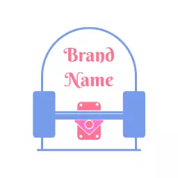 Unique Blue and Pink Skate Design for Skating Logo Template