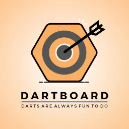 Unique Dartboard Design Celebrating Fun Darts Gameplay Logo Template