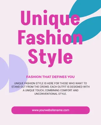 Unique Fashion Style Promotional Poster Template