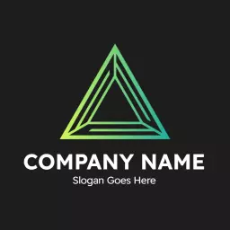 Unique Green and Blue Geometric Shape Represents Company Logo Template