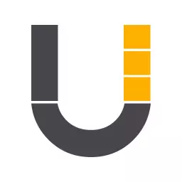 Unique Grey and Yellow U Letter Design for Branding Logo Template