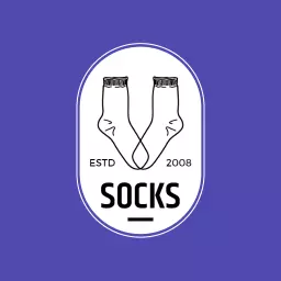 Unique Illustrated Socks Design Highlighting Comfort and Quality Logo Template