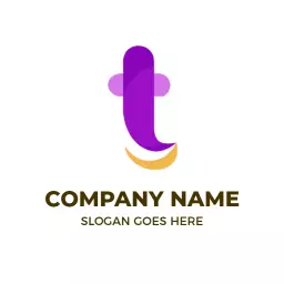 Unique Purple and Yellow T Letter Design for Your Brand Logo Template
