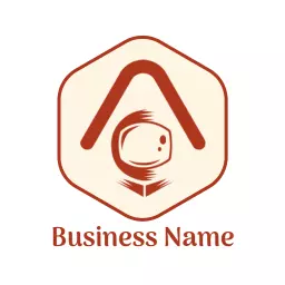 Unique Retro Style Astronaut Logo with Earthly Colors Logo Template
