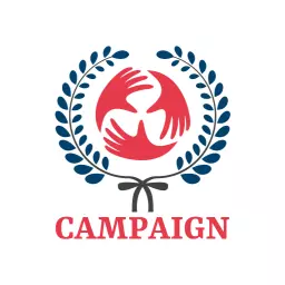 United Hands Symbolizing Unity and Supportive Campaign Logo Template