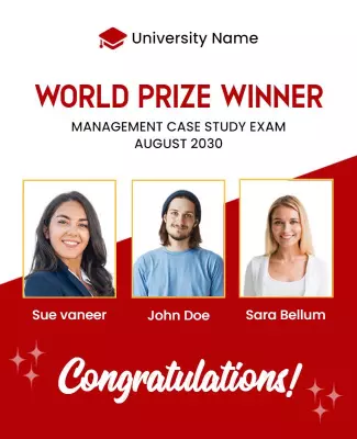 University Achievement Award Announcement Flyer Template