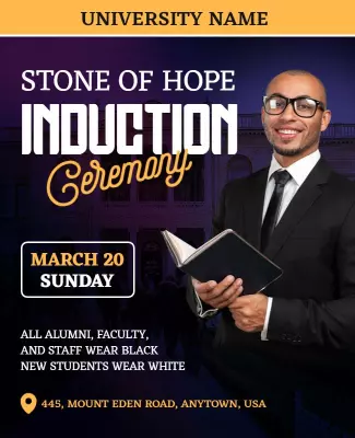 University Induction Ceremony Event Flyer Template