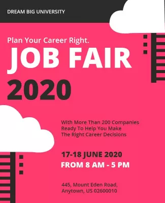 University Job Fair Networking Flyer Template