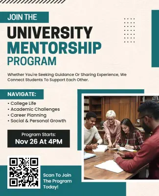 University Mentorship Program Flyer Template