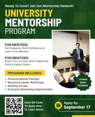 University Mentorship Program Networking Flyer Template