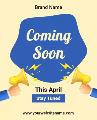 Dynamic Blue Announcement Coming Soon Flyer Template