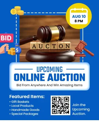 Upcoming Online Auction Event Flyer Template