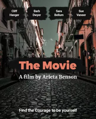 Urban Dramatic Film Poster with Inspirational Quote Template