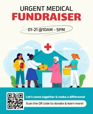 Urgent Community Medical Fundraiser Flyer Template