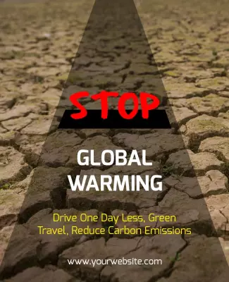 Urgent Environmental Awareness Campaign Poster Template