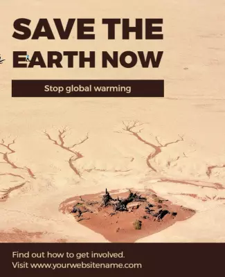 Urgent Environmental Awareness Poster for Climate Action Template