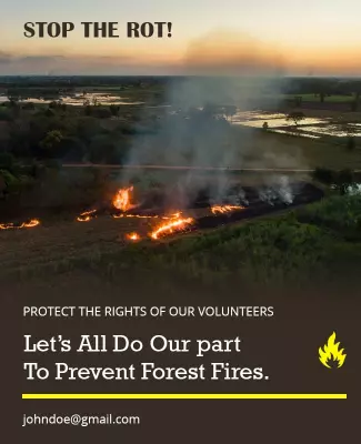 Urgent Forest Fire Prevention Awareness Rally Poster Template