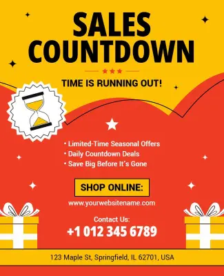 Urgent Sales Countdown Flyer Template