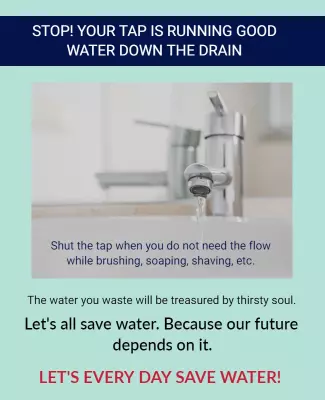 Urgent Water Conservation Awareness Reminder Poster Template