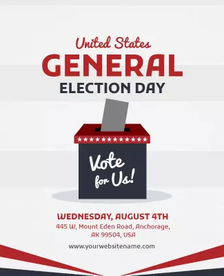 Us General Election Day Voting Flyer Template