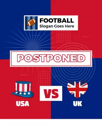Usa Vs Uk Football Match Flyer Template
