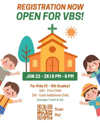 Vacation Bible School Kids Registration Flyer Template