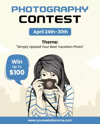Vacation Photo Contest Submission Flyer Template