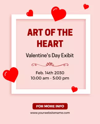 Valentines Day Art Exhibit Flyer Template