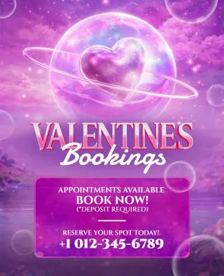 Valentine's Day Event Booking Flyer Template