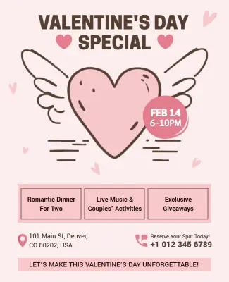 Valentine's Day Special Flyer Template