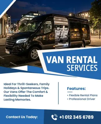 Van Rental Services Promotional Poster Template