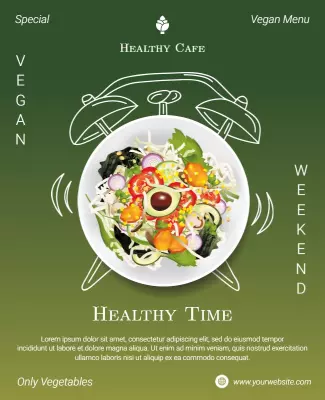 Vegan Weekend Salad Event Flyer Template