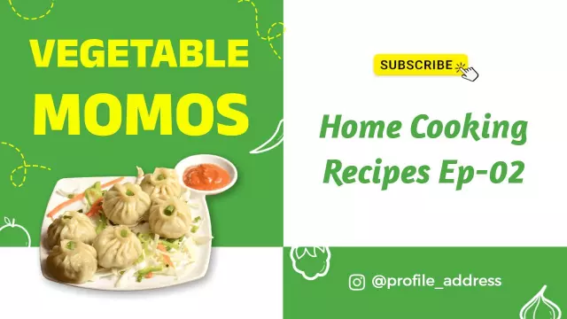 Vegetable Momos Recipe Home Cooking YouTube Thumbnail Template