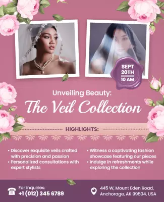 Veil Collection Fashion Showcase Flyer Template