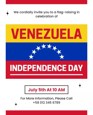 Venezuela Independence Day Celebration Flyer Template