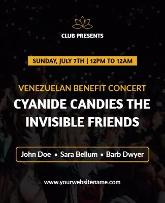 Venezuelan Benefit Concert Event Flyer Template