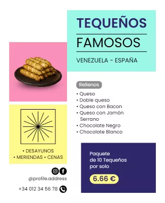 Venezuelan Tequenos Promotional Flyer Template
