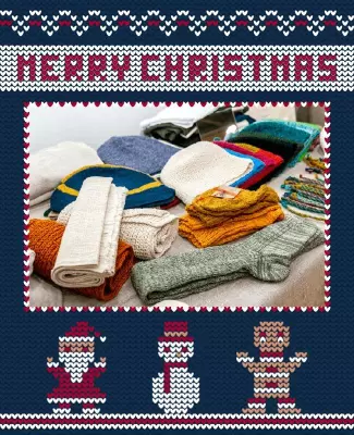 Verdun Green and Madras Christmas Flyer Template